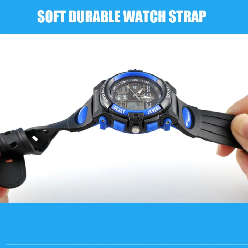SMAEL светодиодный дисплей цифровые детские часы 50 м водонепроницаемые спортивные