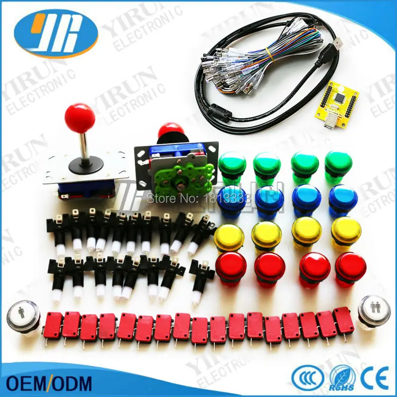 Arcade parts Bundles kit With Joystick,Pushbutton,Microswitch,2 player USB to PC PS3 Jamme PCB board to Build Up Arcade Machine
Arcade parts Bundles kit With Joystick,Pushbutton,Microswitch,2 player USB to PC PS3 Jamme PCB board to Build Up Arcade Machine