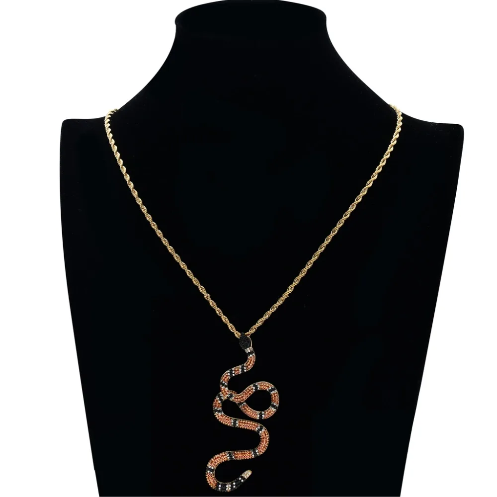 Statement Rap Animal Snake Pendant Micro Paved Rainbow CZ Stone Gold Men's Iced Out Zircon Necklace Hip Hop Jewelry
Statement Rap Animal Snake Pendant Micro Paved Rainbow CZ Stone Gold Men's Iced Out Zircon Necklace Hip Hop Jewelry
