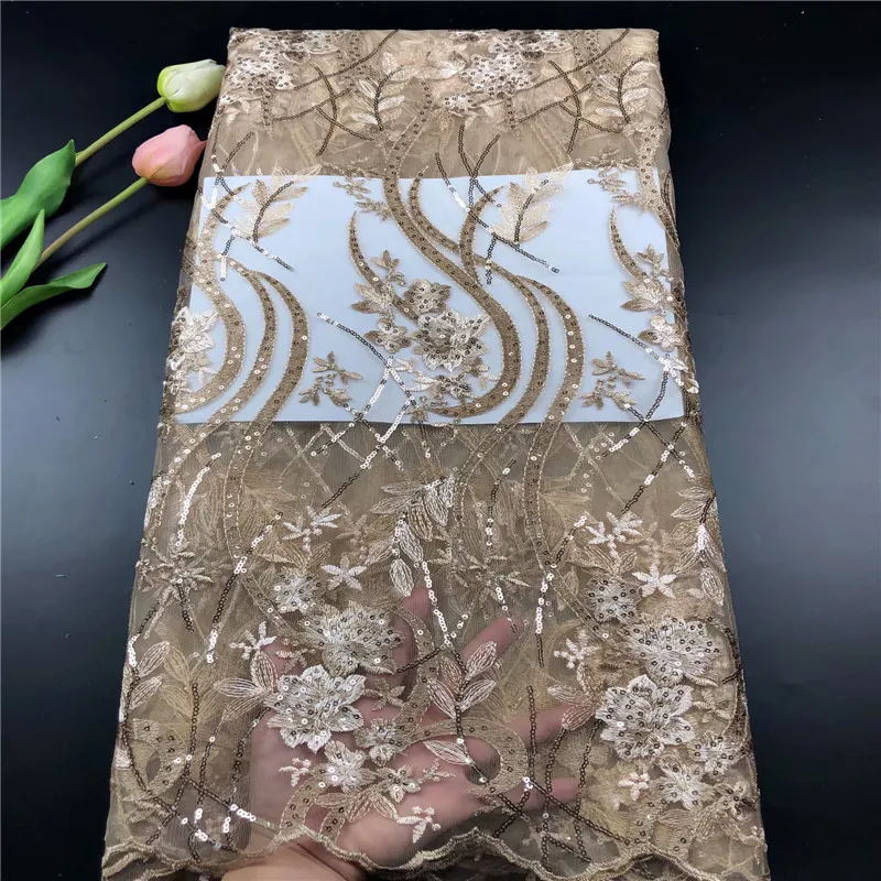 African Tulle Laces Fabrics 2019 African French Lace 5 yards High Quality With Sequins Nigerian Embroidery Tulle Laces hs65-2255
African Tulle Laces Fabrics 2019 African French Lace 5 yards High Quality With Sequins Nigerian Embroidery Tulle Laces hs65-2255