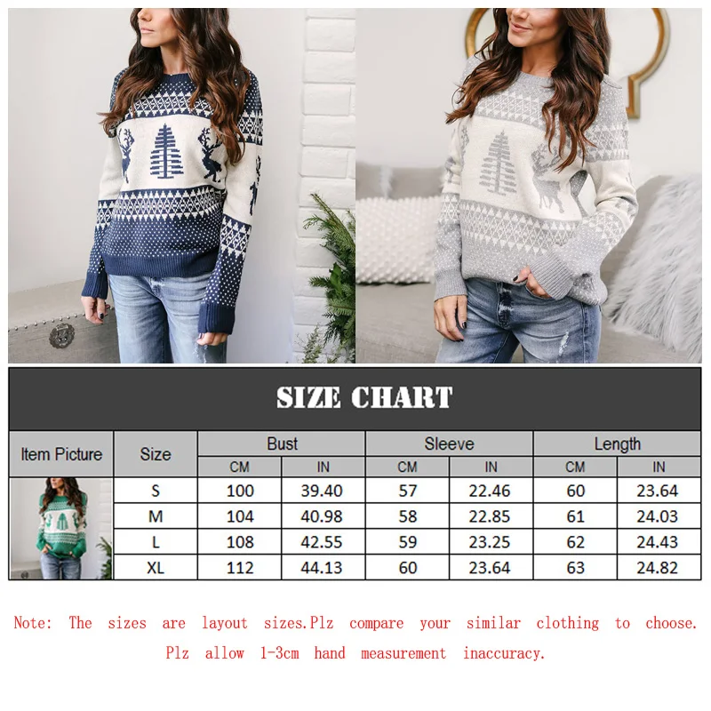 FORERUN Christmas Sweater Women Pullover O Neck Long Sleeve Winter Woman Sweater Knitting Pullovers Ladies Jumpers
FORERUN Christmas Sweater Women Pullover O Neck Long Sleeve Winter Woman Sweater Knitting Pullovers Ladies Jumpers