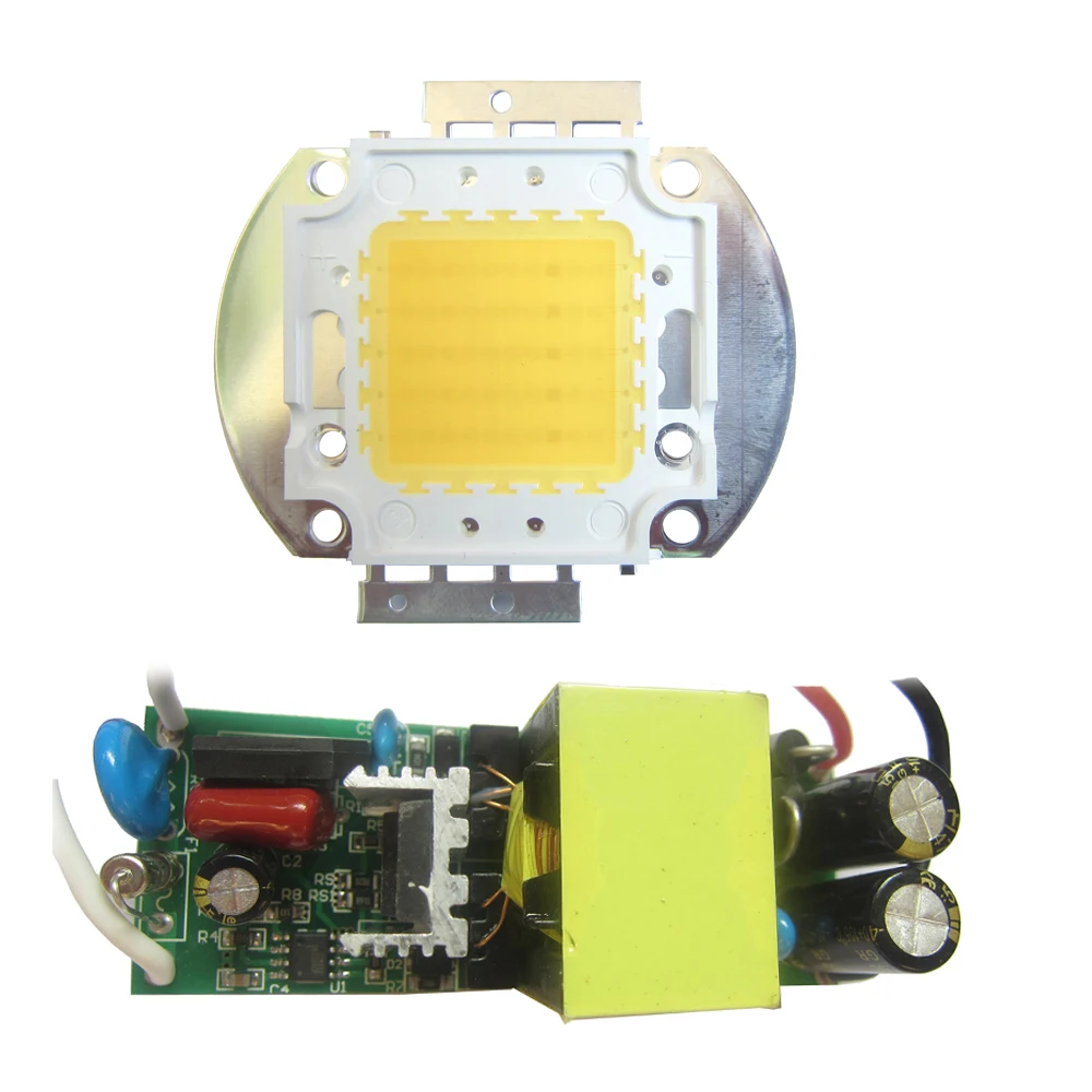 High Lumen 50w 45mil DC 30- 36V White Full Spectrum 380~780nm LED Light Emitting Diodes + 50W AC LED Driver For Plant Grow Light
High Lumen 50w 45mil DC 30- 36V White Full Spectrum 380~780nm LED Light Emitting Diodes + 50W AC LED Driver For Plant Grow Light