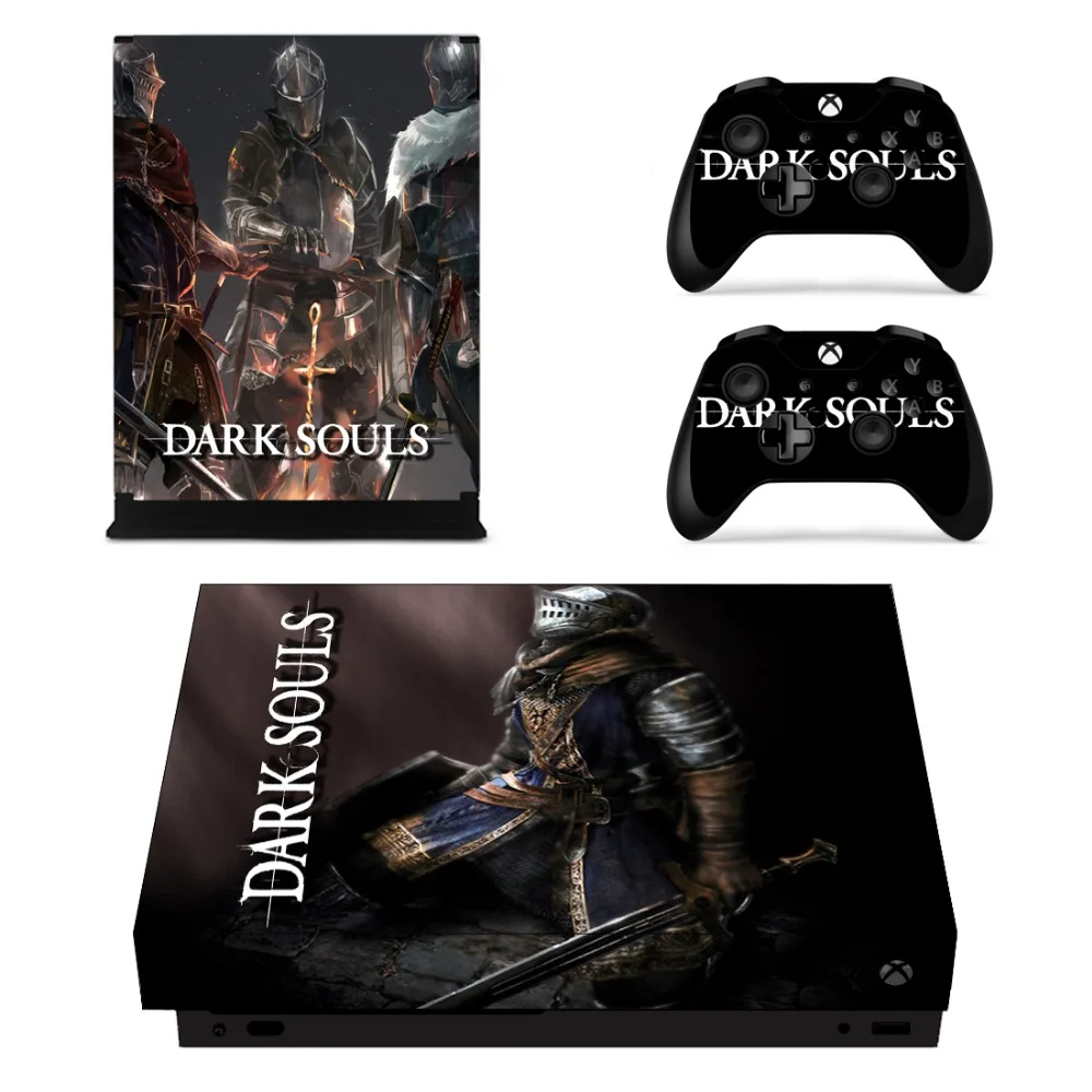 Наклейки на лицевые панели Dark Souls Skin Console & Controller для консоли Xbox One X + наклейка