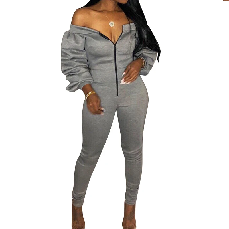 Strapless Bodycon Jumpsuits Long Sleeve One Piece Pants Rompers Off Shoulder Womans Jumpsuits Party Clubwear Zipper Front
Strapless Bodycon Jumpsuits Long Sleeve One Piece Pants Rompers Off Shoulder Womans Jumpsuits Party Clubwear Zipper Front