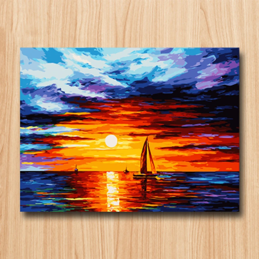 Colorful marine landscape, DIY digital oil painting area division, own painting, living room, restaurant, bedroom, gift, sunset
Colorful marine landscape, DIY digital oil painting area division, own painting, living room, restaurant, bedroom, gift, sunset