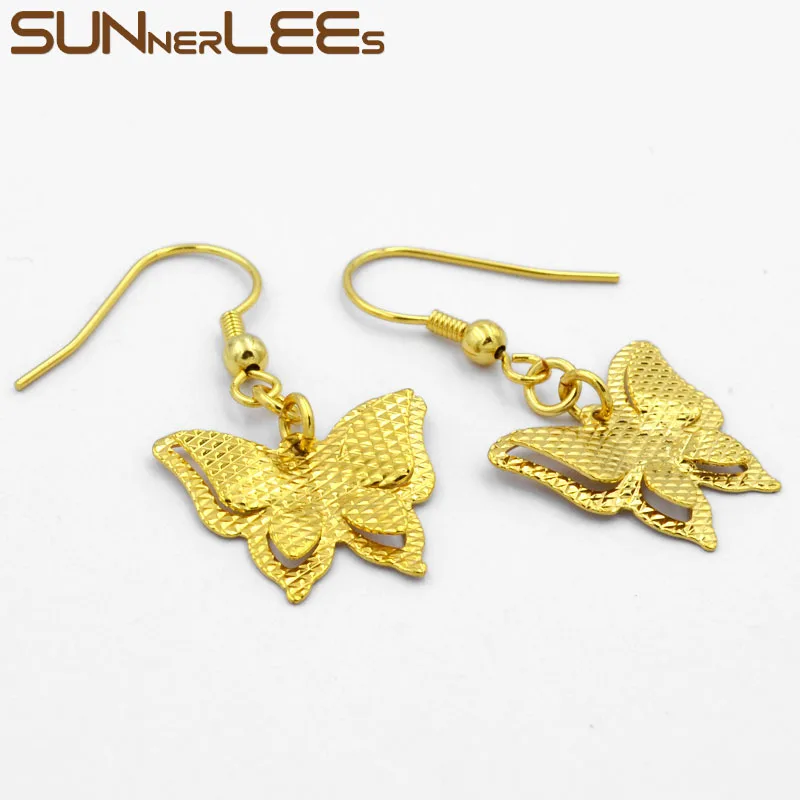 SUNNERLEES модные ювелирные изделия для женщин девушек серьги-подвески желтого
