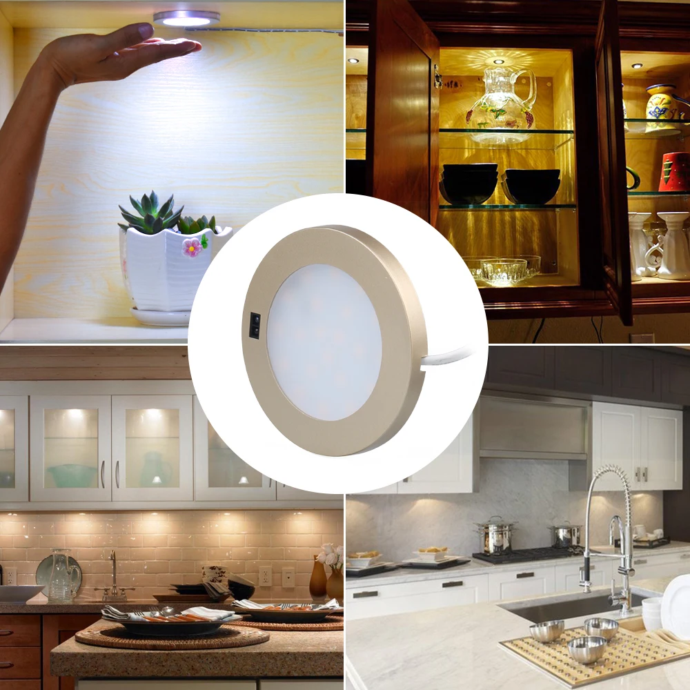 LED Under Cabinet Lights Motion Sensor Round Kitchen Cupboard Lighting Exhibition Bookshelf Furniture Night Light Counter Lamps
LED Under Cabinet Lights Motion Sensor Round Kitchen Cupboard Lighting Exhibition Bookshelf Furniture Night Light Counter Lamps