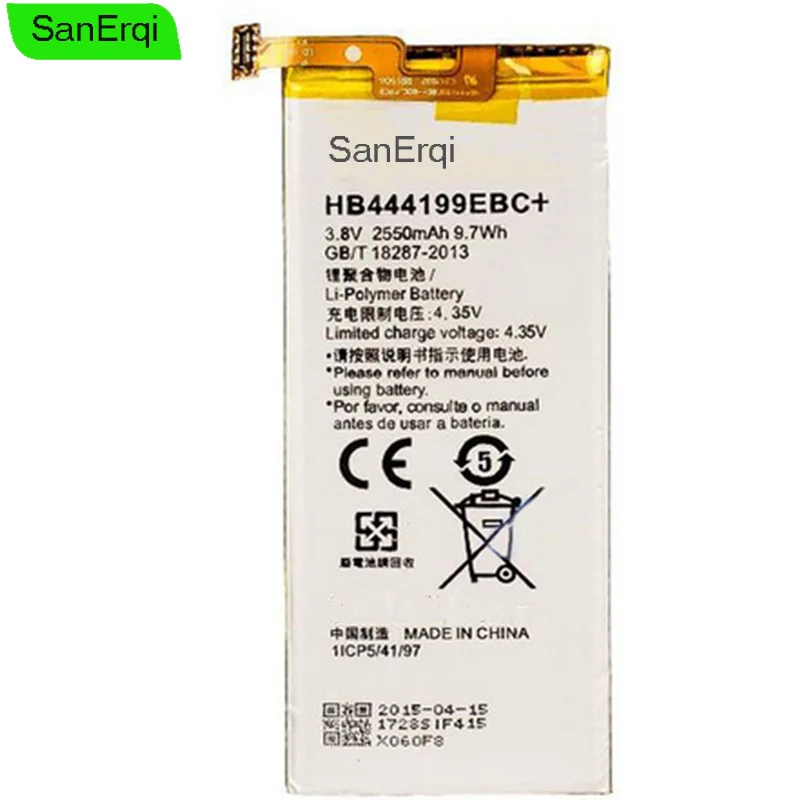 SanErqi New Tested HB444199EBC+ C8818 Battery For Huawei Honor 4C C8818 CHM- CL00 CHM-TL00H CHM-UL00 G Play Mini
SanErqi New Tested HB444199EBC+ C8818 Battery For Huawei Honor 4C C8818 CHM- CL00 CHM-TL00H CHM-UL00 G Play Mini