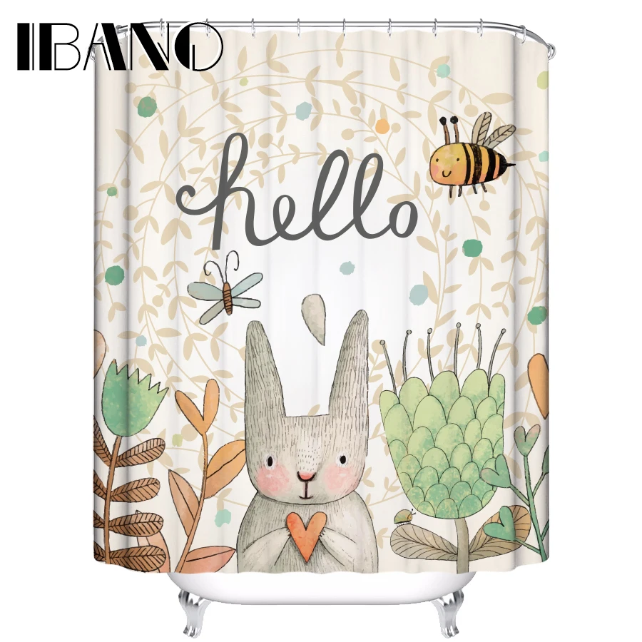 IBANO Cartoon Sweet Shower Curtain Waterproof Polyester Fabric 180x180cm Shower Curtain For The Bathroom With 12pcs Hooks
IBANO Cartoon Sweet Shower Curtain Waterproof Polyester Fabric 180x180cm Shower Curtain For The Bathroom With 12pcs Hooks