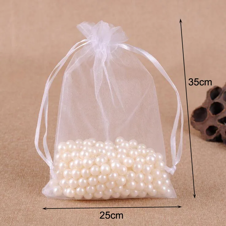 100 Pcs/lot 25x35cm Big Size Drawstring Organza Bags For Wedding Christmas Gift Packaging Bag (Extra Cost For Printing Logo)
100 Pcs/lot 25x35cm Big Size Drawstring Organza Bags For Wedding Christmas Gift Packaging Bag (Extra Cost For Printing Logo)