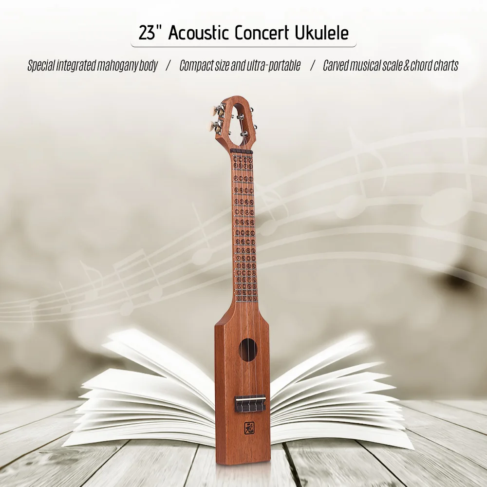 23" Ukulele Concert Acoustic Ukelele Mahogany Wood Creative Bottle Shape Ukulele With Carved Musical Scale&Chord Chart Carry Bag
23" Ukulele Concert Acoustic Ukelele Mahogany Wood Creative Bottle Shape Ukulele With Carved Musical Scale&Chord Chart Carry Bag