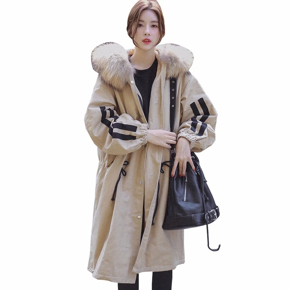 Women Winter Thick Coat Fashion Fur Collar Parka Cotton Padded Outerwear Khaki Long Jacket Mujer Warm Elegant Windbreaker PJ257
Women Winter Thick Coat Fashion Fur Collar Parka Cotton Padded Outerwear Khaki Long Jacket Mujer Warm Elegant Windbreaker PJ257