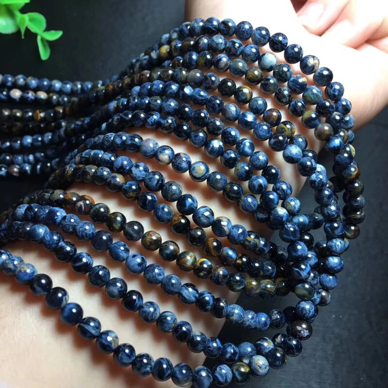 Top Quality Natural Pietersite Blue Stretch Gemstone Round Beads 3 Laps Bracelet Namibia Necklace 6mm Fashion Best AAAAA
Top Quality Natural Pietersite Blue Stretch Gemstone Round Beads 3 Laps Bracelet Namibia Necklace 6mm Fashion Best AAAAA