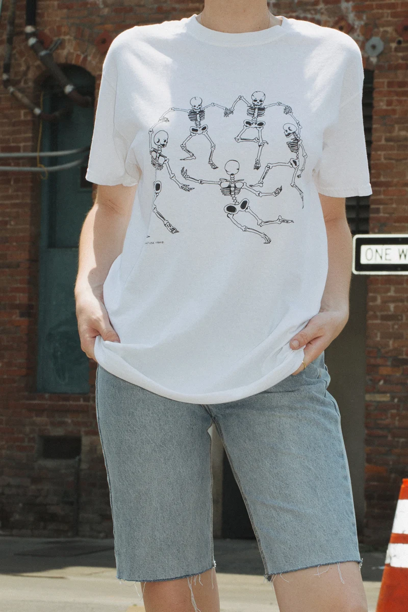Women Skeleton Dance T Shirt graphic funny slogan women outfit unisex shirt camisetas aesthetic quote Tee grunge vintage art top | Женская