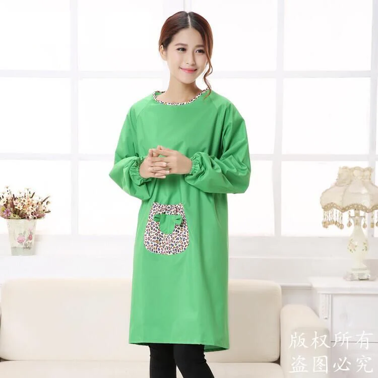Kitchen apron long sleeve waterproof and oil resistant adult smock girl cute sleeved Korean version of fashion men's wear simple
Kitchen apron long sleeve waterproof and oil resistant adult smock girl cute sleeved Korean version of fashion men's wear simple