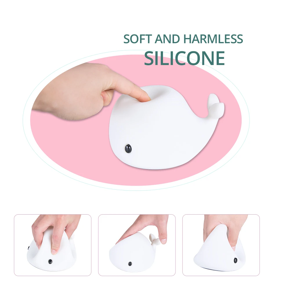 Multicolor LED Cute Cartoon Silicone Night Lamp Rabbit Panda Dolphin Silicone pat LED Night Light Touch Control USB Rechargeable
Multicolor LED Cute Cartoon Silicone Night Lamp Rabbit Panda Dolphin Silicone pat LED Night Light Touch Control USB Rechargeable