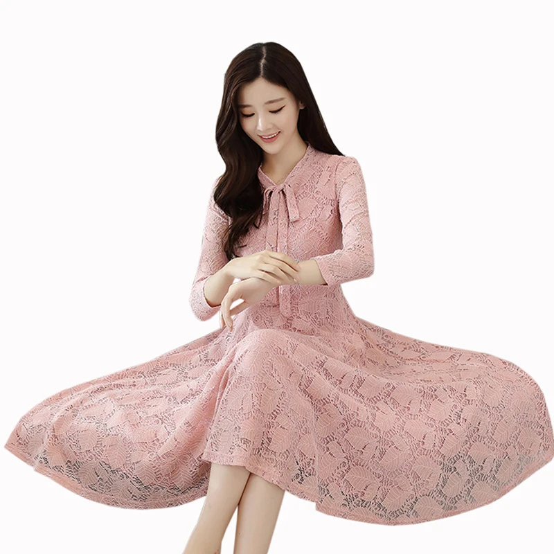 2019 Spring Casual Lace A-Line dress women elegant Long sleeve Hollow Out dress fashion temperament new O-Neck dress women
2019 Spring Casual Lace A-Line dress women elegant Long sleeve Hollow Out dress fashion temperament new O-Neck dress women