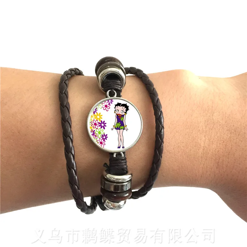 Classic Sexy And Lovely Betty Boop Pattern Leather Bracelet Charm 20MM Glass Dome Bracelet Handmade Jewelry For Women Men
Classic Sexy And Lovely Betty Boop Pattern Leather Bracelet Charm 20MM Glass Dome Bracelet Handmade Jewelry For Women Men