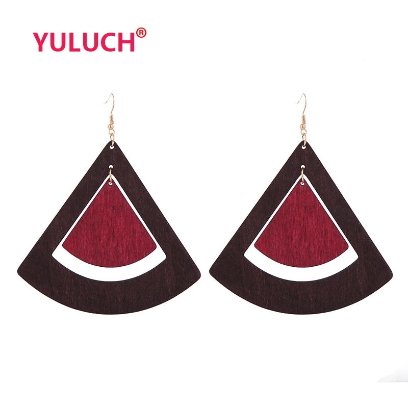 YULUCH Wooden Geometric Elements Ethnic Luxury Design Earrings for Fashion Women's Fan-shaped Hanging Earrings Jewelry
YULUCH Wooden Geometric Elements Ethnic Luxury Design Earrings for Fashion Women's Fan-shaped Hanging Earrings Jewelry