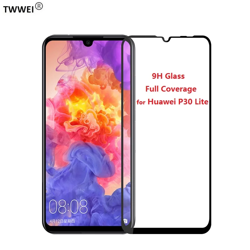 Полное покрытие закаленное Стекло для huawei P30 Lite защитный на Экран протектор
