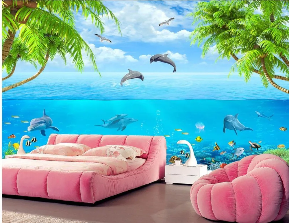 3d customized wallpaper Blue sky white clouds dolphins underwater world tree mural 3d wallpaper
3d customized wallpaper Blue sky white clouds dolphins underwater world tree mural 3d wallpaper