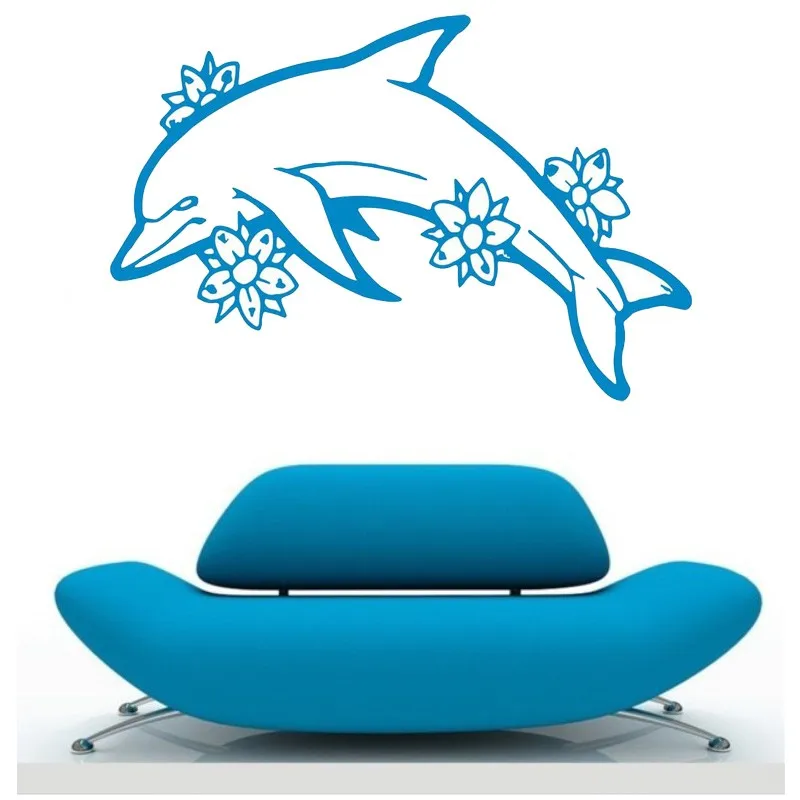 2 Size Dolphin With Flowers Ocean Fish Animal Wall Stickers Carton Beautiful Dolphin Home Decor For Kids Living Room Murals
2 Size Dolphin With Flowers Ocean Fish Animal Wall Stickers Carton Beautiful Dolphin Home Decor For Kids Living Room Murals