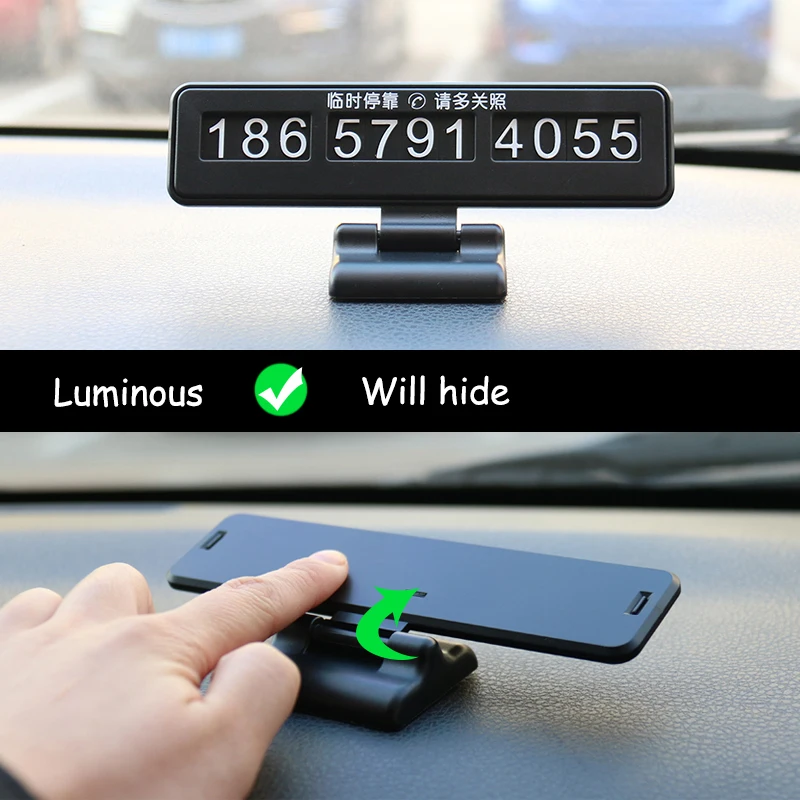 Car Parking Card Foldable Auto Night Luminous Temporary Parking Phone Number Card Sucker Plate Car Body Sticker
Car Parking Card Foldable Auto Night Luminous Temporary Parking Phone Number Card Sucker Plate Car Body Sticker