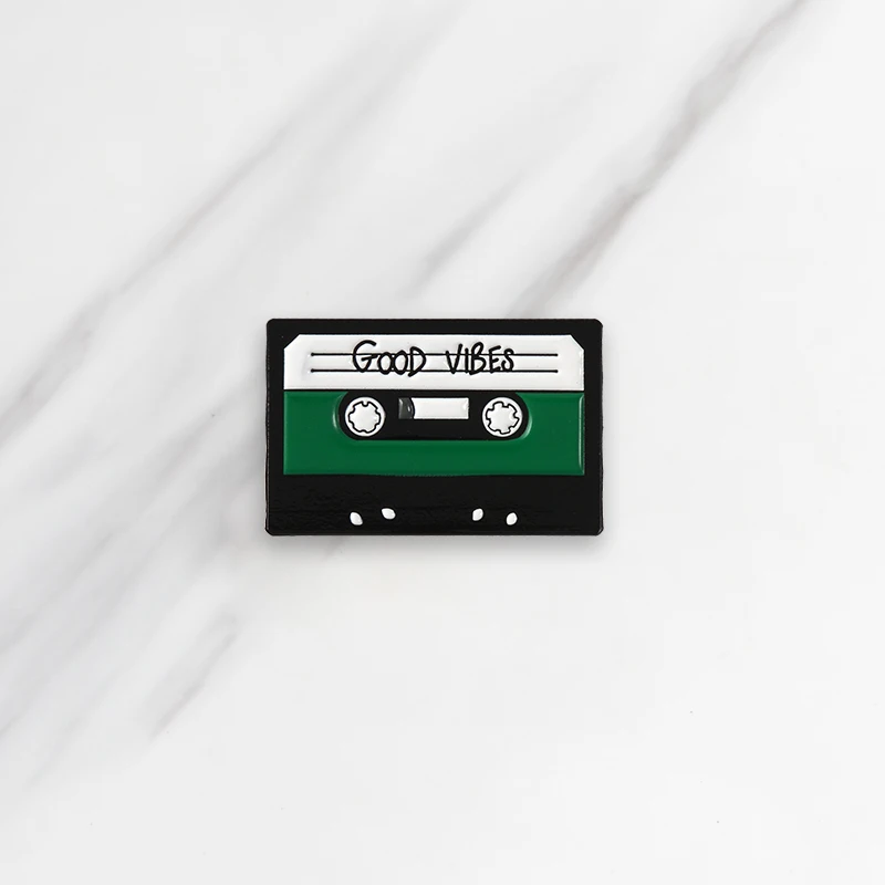 GOOD VIBES TAPE Soft Enamel Brooches Vintage Button Pins for clothes Badge Simple Nostalgic Jewelry Gift for friends lover
GOOD VIBES TAPE Soft Enamel Brooches Vintage Button Pins for clothes Badge Simple Nostalgic Jewelry Gift for friends lover