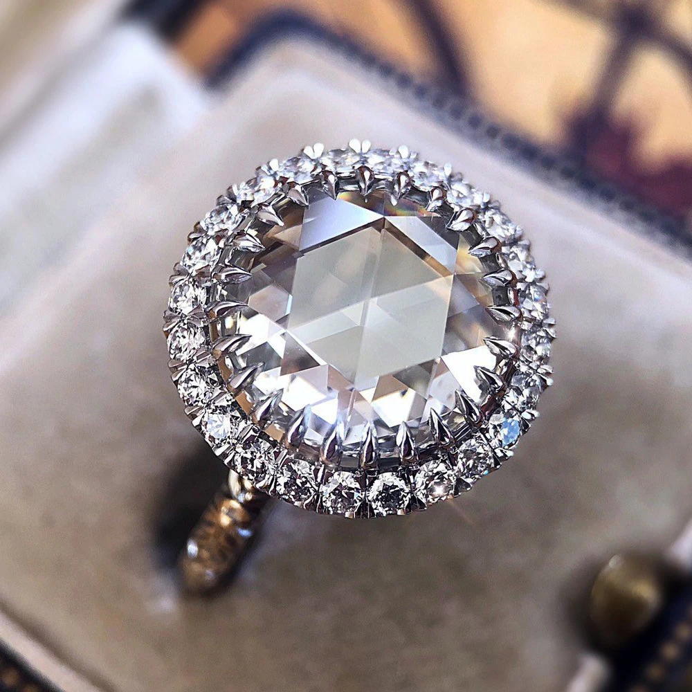 Vintage Big Round Crystal Wedding Band Engagement Rings with Stone 925 sterling silver Women Ring Jewelry Drop Shipping
Vintage Big Round Crystal Wedding Band Engagement Rings with Stone 925 sterling silver Women Ring Jewelry Drop Shipping