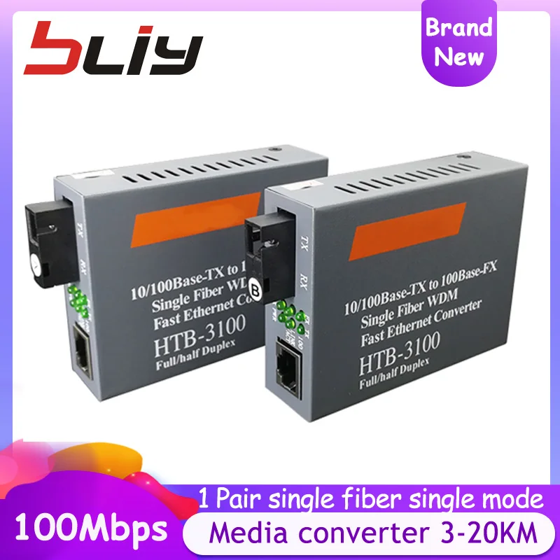 Free shipping 1pair 10/100Mbps adaptive fiber optic switch ethernet media converter netlink 20km SM single fiber
Free shipping 1pair 10/100Mbps adaptive fiber optic switch ethernet media converter netlink 20km SM single fiber