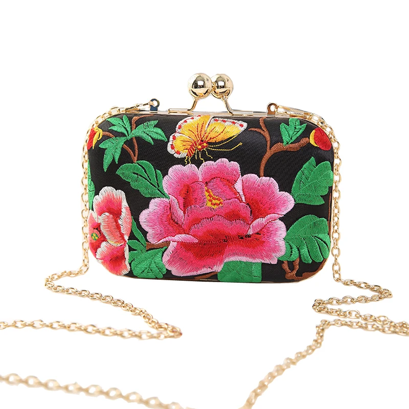 European and American Style Floral Handbag Chain Shoulder Bag Embroidery Ethnic Bags Spain Style Evening Clutch Bags
European and American Style Floral Handbag Chain Shoulder Bag Embroidery Ethnic Bags Spain Style Evening Clutch Bags