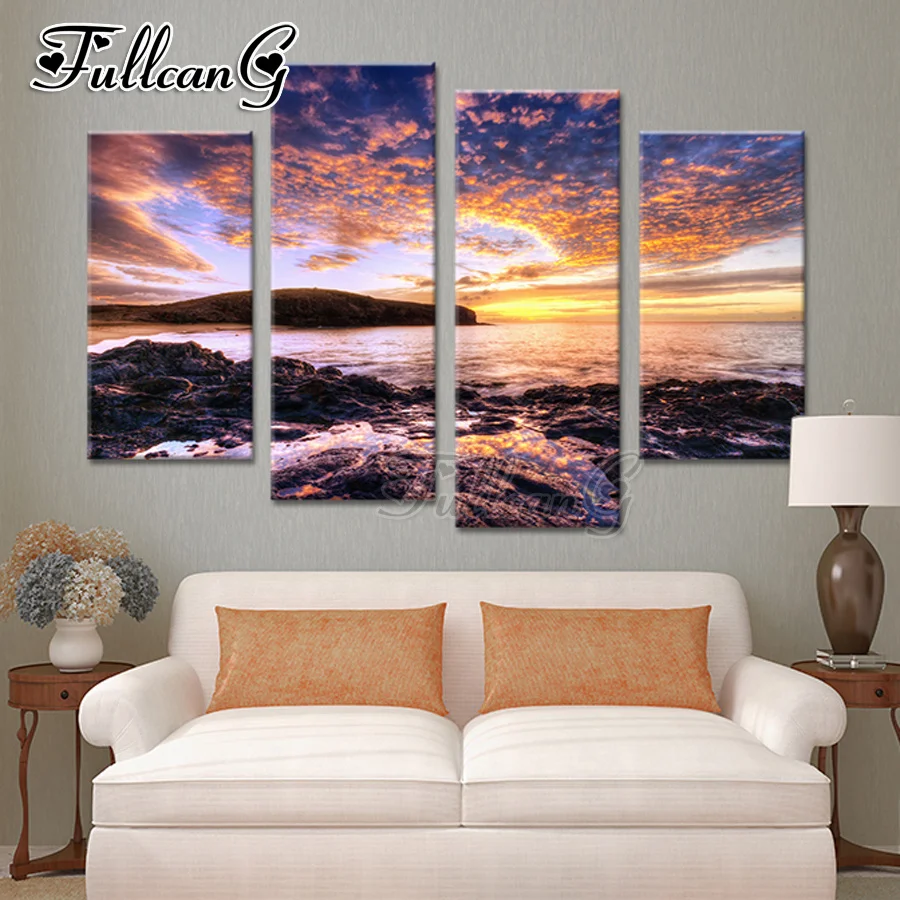 FULLCANG diy full drill 4pcs/set diamond painting golden natural seascape square/round mazayka embroidery sale wall decor FC1142
FULLCANG diy full drill 4pcs/set diamond painting golden natural seascape square/round mazayka embroidery sale wall decor FC1142