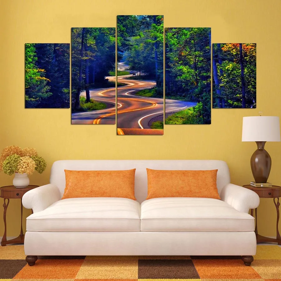 5 panel Modern Natural beauty highway and tree Art print canvas art wall unframed paintings for living room wall picture
5 panel Modern Natural beauty highway and tree Art print canvas art wall unframed paintings for living room wall picture