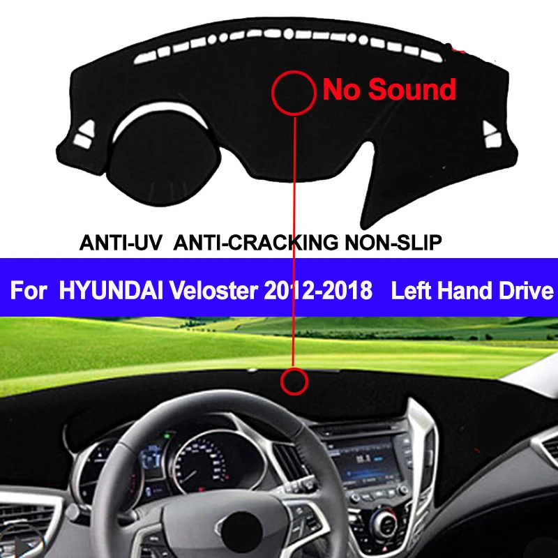 TAIJS крышка приборной панели автомобиля тире Коврик Для доски анти-УФ для Hyundai Veloster