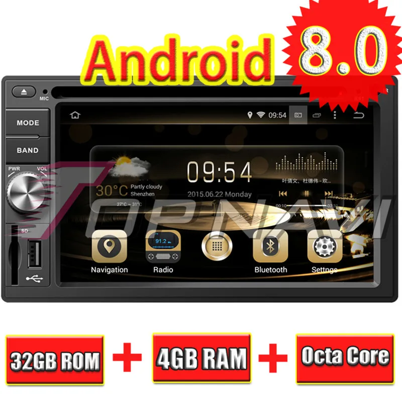 Topnavi 6.2'' Octa Core 4GB RAM Android 8.0 Car Radio Stereo GPSNavigation for 2 din Universal Audio DVD Player 178mm * 100mm
Topnavi 6.2'' Octa Core 4GB RAM Android 8.0 Car Radio Stereo GPSNavigation for 2 din Universal Audio DVD Player 178mm * 100mm