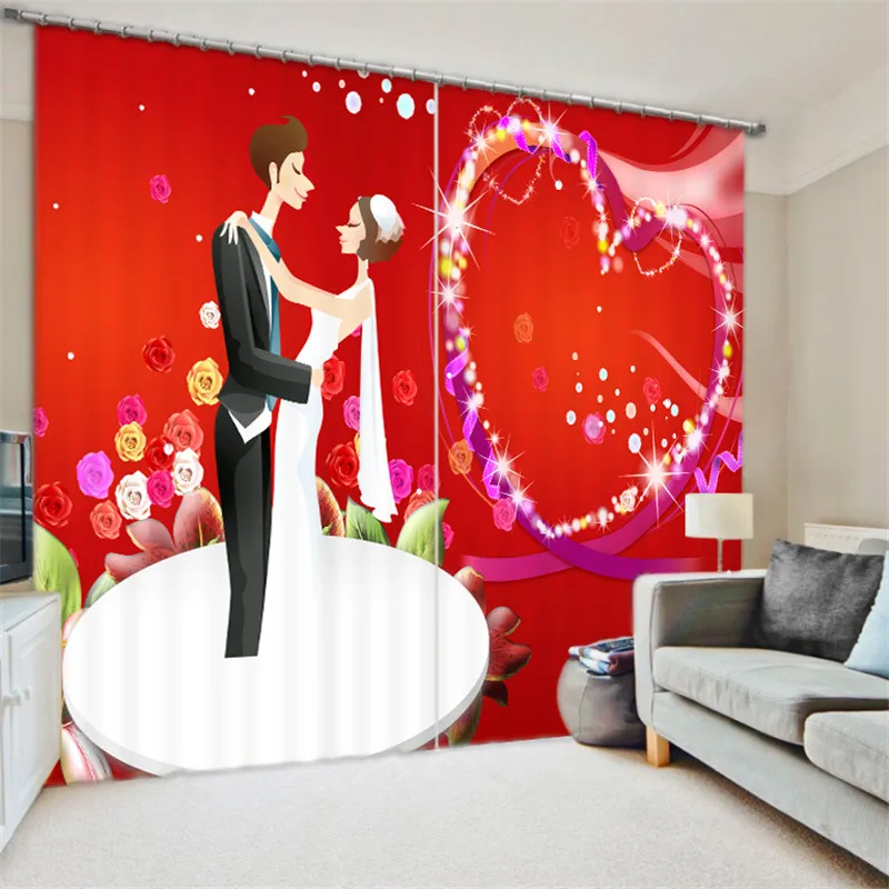 modern Living Room 3D Window Curtain wedding Bedroom decorate Customized size Drapes Rideaux Cortinas gules Cushion cover
modern Living Room 3D Window Curtain wedding Bedroom decorate Customized size Drapes Rideaux Cortinas gules Cushion cover