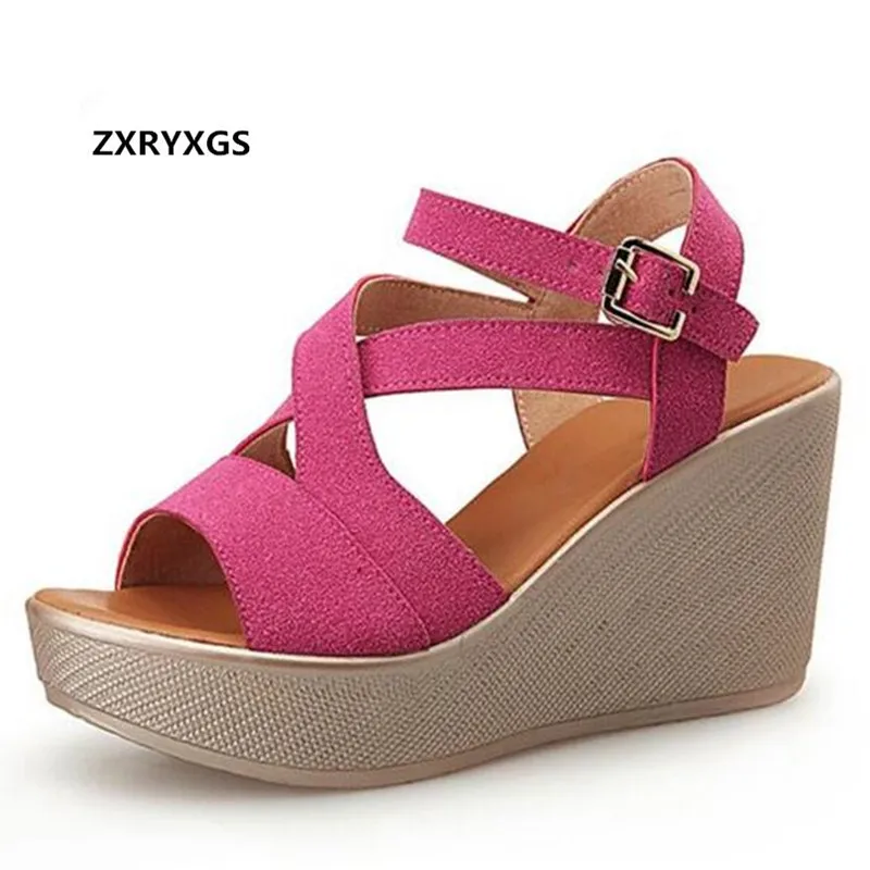 ZXRYXGS Brand Sandals Summer Shoes Woman Wedges Sandals 2021 New Plus Size Fish Mouth Matter Leather Shoes Women Sandal Shoes
ZXRYXGS Brand Sandals Summer Shoes Woman Wedges Sandals 2021 New Plus Size Fish Mouth Matter Leather Shoes Women Sandal Shoes