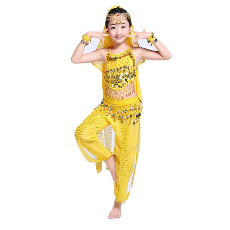 Belly Dance Children Indian Costume Set 7-piece Bollywood Dance Costumes for Girls Children's Indian dance costumes
Belly Dance Children Indian Costume Set 7-piece Bollywood Dance Costumes for Girls Children's Indian dance costumes