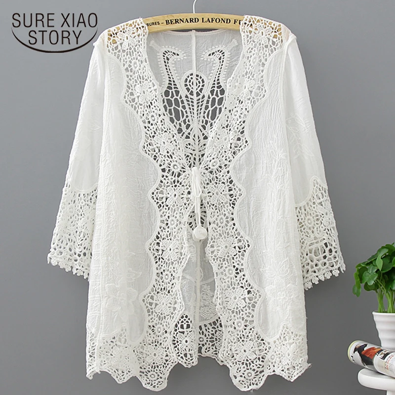 plus size women white blouse women shirts Lace sunscreen shirt beach shawl womens tops and blouses Half women shirts 3165 50
plus size women white blouse women shirts Lace sunscreen shirt beach shawl womens tops and blouses Half women shirts 3165 50