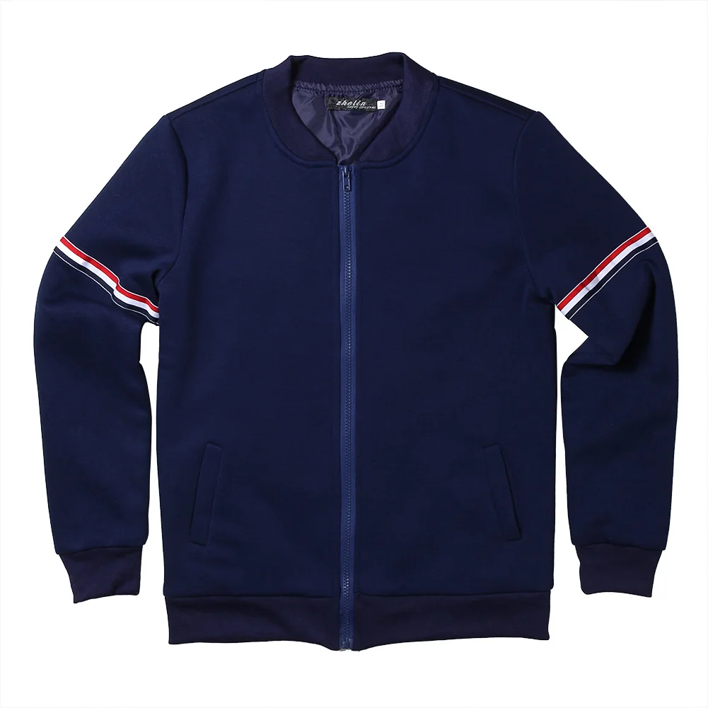 Leisure Style Stripe Decoration Baseball Jacket Fashion Coat Mens Slim Jacket H8
Leisure Style Stripe Decoration Baseball Jacket Fashion Coat Mens Slim Jacket H8