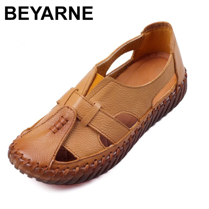 BEYARNE Sandals 2018 Summer Genuine Leather Handmade Ladies Shoe Leather Sandals Women Flats Retro Style Mother Shoes
BEYARNE Sandals 2018 Summer Genuine Leather Handmade Ladies Shoe Leather Sandals Women Flats Retro Style Mother Shoes