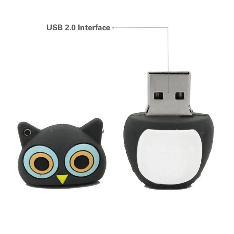 Usb флэш накопитель с мультяшным 2 0 диском 64 Гб/32 ГБ флеш USB изображением совы 128 usb