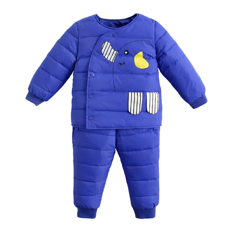 Детские Пуховые комплекты зимняя детская одежда пуховая куртка костюм для