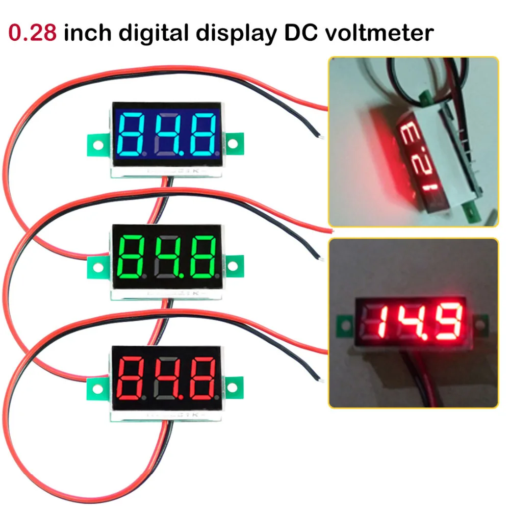 Reliable 0.28 inch Mini Voltage Meter Voltage Tester 2.5-30V LED Screen Digital Voltmeter Electronic Accessories
Reliable 0.28 inch Mini Voltage Meter Voltage Tester 2.5-30V LED Screen Digital Voltmeter Electronic Accessories
