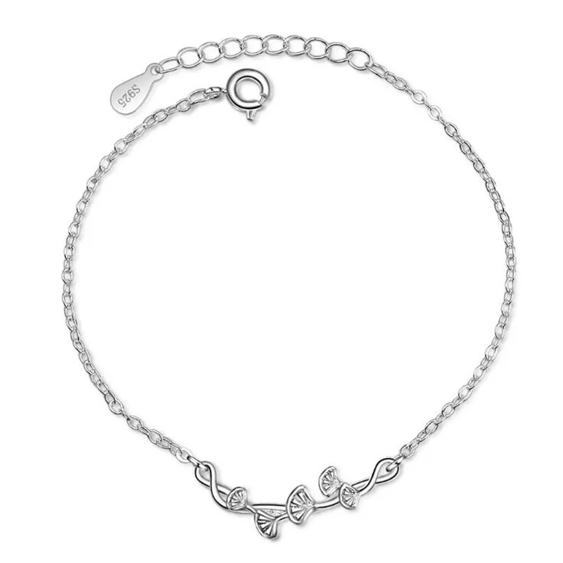 New Fashion Women Sweet Plant Silver Plated Jewelry Personality Ginkgo Leaf Flower Literary Simple Bracelets SB146
New Fashion Women Sweet Plant Silver Plated Jewelry Personality Ginkgo Leaf Flower Literary Simple Bracelets SB146