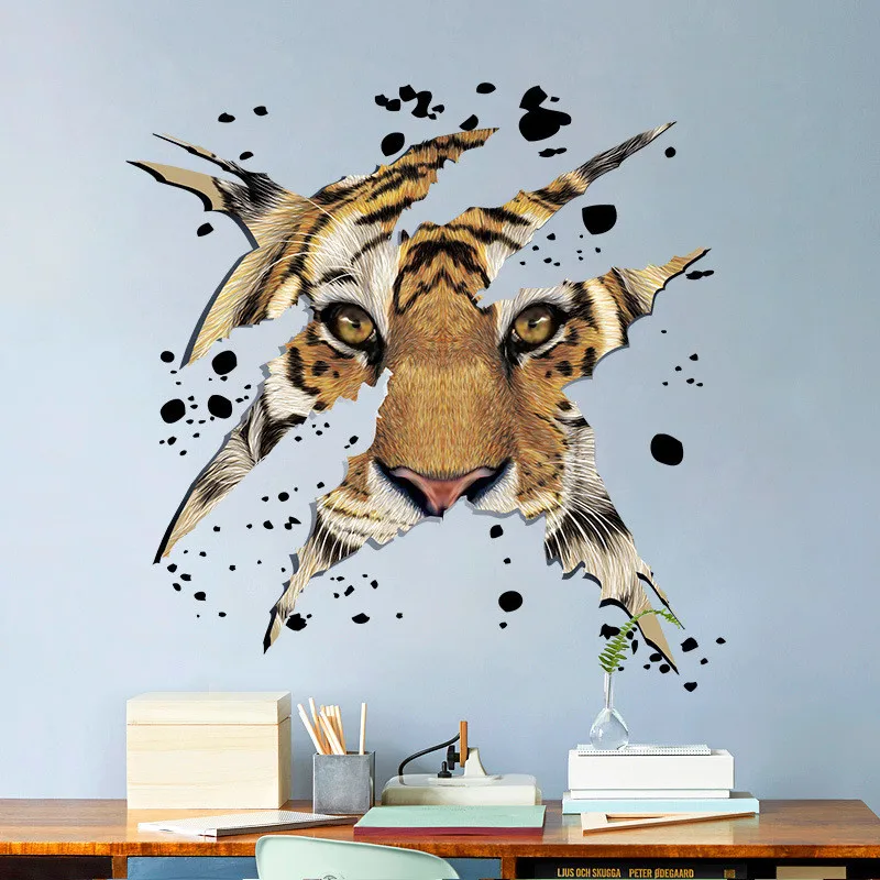 1PCS Removable 3D Tiger Head Wall Sticker For Living Room Waterproof PVC Home Decor Self-Adhesive Art Decals45*45CM
1PCS Removable 3D Tiger Head Wall Sticker For Living Room Waterproof PVC Home Decor Self-Adhesive Art Decals45*45CM