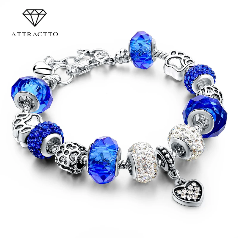ATTRACTTO 2018 New Fashion Jewelry Charm Bracelets for Women with Crystal Beads Heart-shaped Bangs Silver Pulsera SBR160033
ATTRACTTO 2018 New Fashion Jewelry Charm Bracelets for Women with Crystal Beads Heart-shaped Bangs Silver Pulsera SBR160033