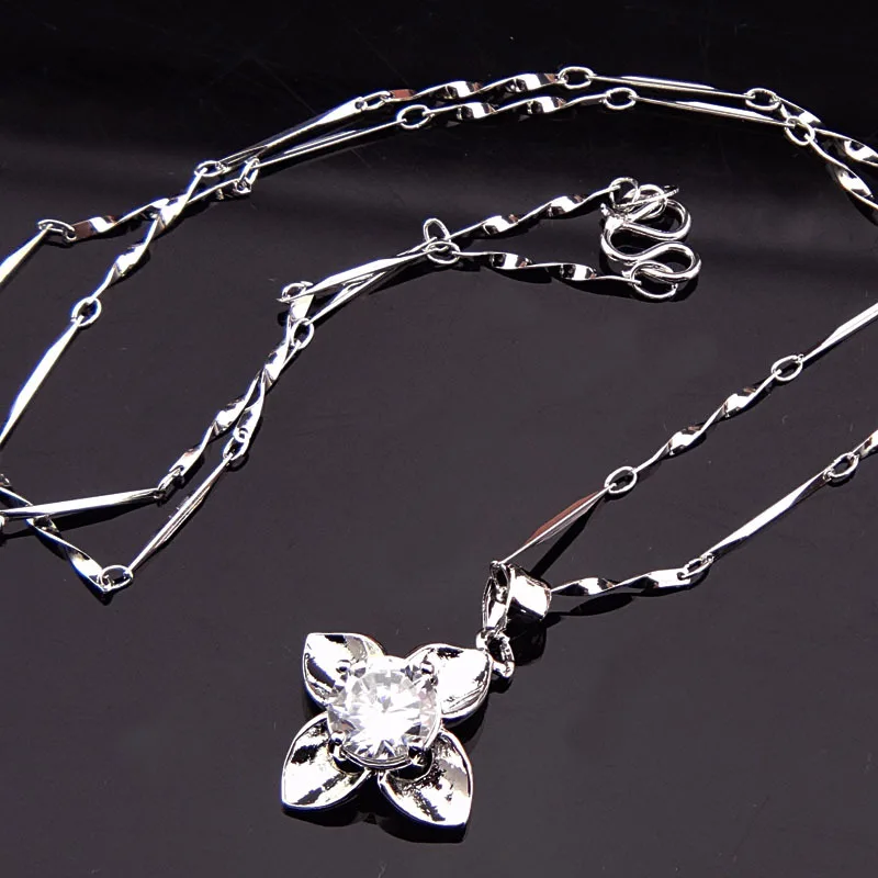 6pcs Charms 18K White Gold P Silver Cubic Zircon Fashion Womens Flower Necklace Pendant Wholesale Fine Jewelry A-861
6pcs Charms 18K White Gold P Silver Cubic Zircon Fashion Womens Flower Necklace Pendant Wholesale Fine Jewelry A-861