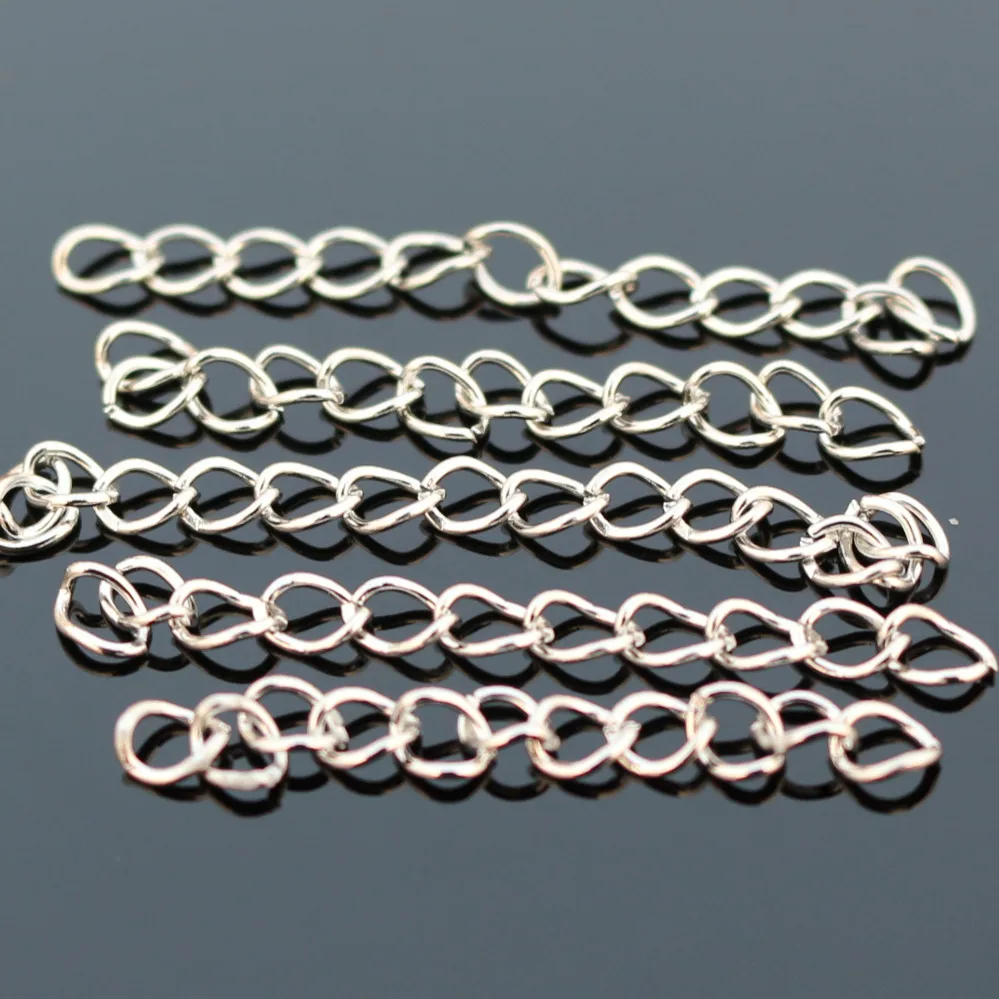 50pcs/lot Silver Gold Plated Extend Chains Hooks for Necklace Bracelet 5cm Length Jewelry Findings DIY Accessories
50pcs/lot Silver Gold Plated Extend Chains Hooks for Necklace Bracelet 5cm Length Jewelry Findings DIY Accessories