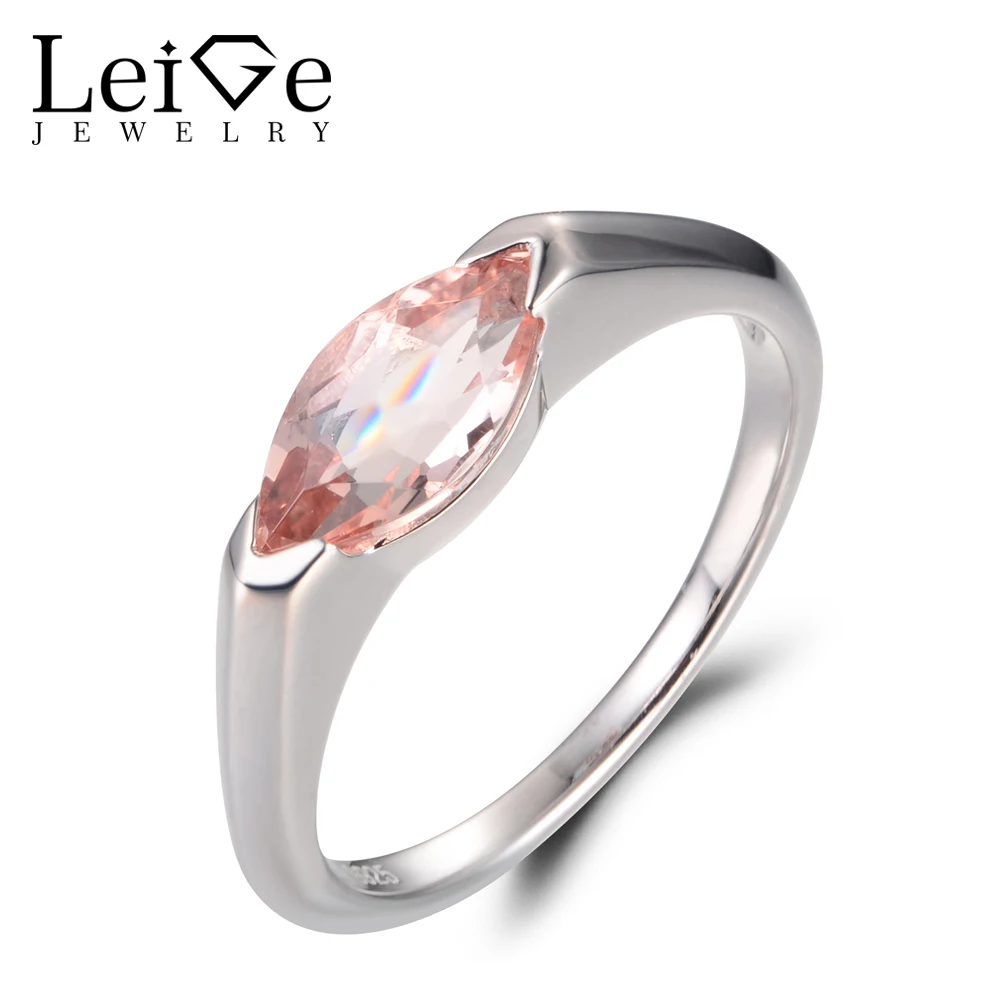 LeiGe Jewelry Natural Pink Morganite Rings Anniversary Rings Marquise Cut Pink Gemstone Rings 925 Sterling Silver Vintage Rings
LeiGe Jewelry Natural Pink Morganite Rings Anniversary Rings Marquise Cut Pink Gemstone Rings 925 Sterling Silver Vintage Rings